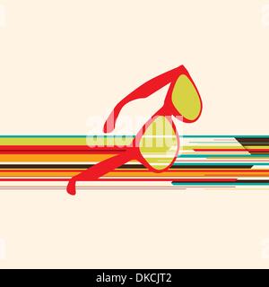 Layout with sunglasses Stock Vector