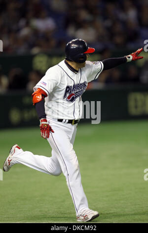 Oct. 24, 2011 - Tokyo, Japan - South Korean actor Kim Seung Woo in action during the Dream Game 2011 in TOKYO DOME match between Japan and South Korea at Tokyo Dome on October 24, 2011 in Tokyo, Japan. Japan defeated South Korea, 6-5  (Credit Image: © Koichi Kamoshida/Jana Press/ZUMAPRESS.com) Stock Photo