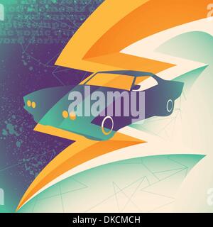 Muscle car illustration Stock Vector