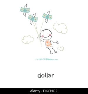 People and money. Illustration. Stock Vector