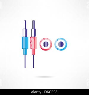 Audio connectors icon Stock Vector