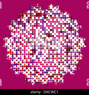 Vector seamless cracked multi colored pattern in red and pink Stock Vector