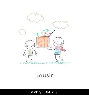 Musical gift Stock Vector