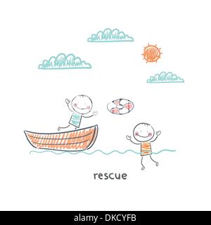 Rescuer Stock Vector