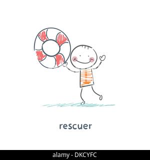 Rescuer Stock Vector