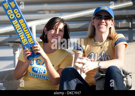 Oct. 29, 2011 - Pasadena, California, U.S - UCLA fans prior to the start of the NCAA Football game between the California Golden Bears and the UCLA Bruins at the Rose Bowl. (Credit Image: © Brandon Parry/Southcreek/ZUMAPRESS.com) Stock Photo