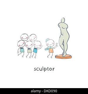 Sculptor Stock Vector