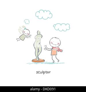 Sculptor Stock Vector