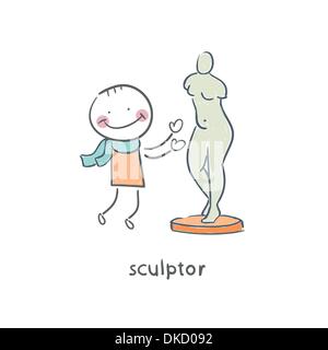 Sculptor Stock Vector