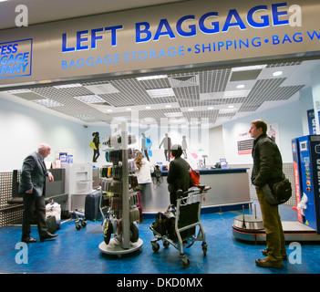 Left baggage outlet at an airport in Britain Stock Photo