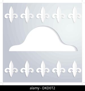 Abstract background with a silhouette of cocked hat Stock Vector