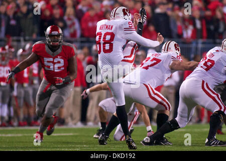 Wisconsin punter Brad Nortman (98) during a NCAA college football game ...