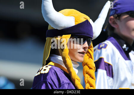 Oct. 30, 2011 - Charlotte, North Carolina, U.S - Vikings  fans celebrate during todays game..Vikings defeat Panthers - Stock Photo