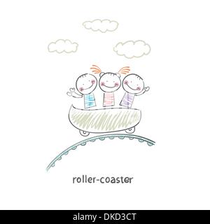 roller-coaster Stock Vector