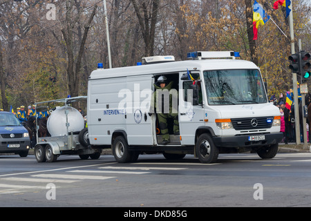 Romanian Secret Service Bomb Squad - December 1st, Parade on Romania's National Day Stock Photo