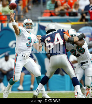 Dec 10, 2006; Miami Gardens, FL, USA; Miami Dolphins quarterback Joey Harrington in action during second half action Sunday afternoon at Dolphin stadium. Dolphins 21-0 over the Patriots. Mandatory Credit: Photo by Bill Ingram/Palm Beach Post/ZUMA Press. (©) Copyright 2006 by Palm Beach Post Stock Photo