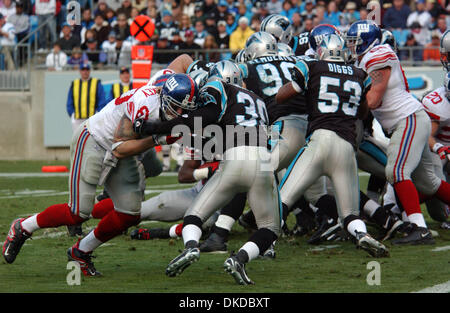 Dec 10, 2006; Charlotte, NC, USA; NFL Football: Carolina Panthers lose to the New York Giants 27-13 as they played at the Bank of America Stadium located in downtown Charlotte. Mandatory Credit: Photo by Jason Moore/ZUMA Press. (©) Copyright 2006 by Jason Moore Stock Photo