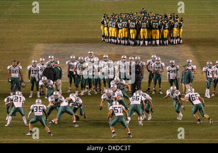 Dec 16, 2006; Carson, CA, USA; The De La Salle football team warms up as Canyon High School huddles up before the start of the California Interscholastic Federation State Football Championship Bowl Game Division One on Saturday, December 16, 2006 at the Home Depot Center in Carson, Calif.  Mandatory Credit: Photo by Jose Carlos Fajardo/Contra Costa Times/ZUMA Press. (©) Copyright 2 Stock Photo