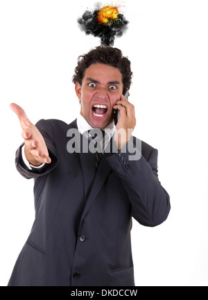 business going bad and manager is angry because of it Stock Photo