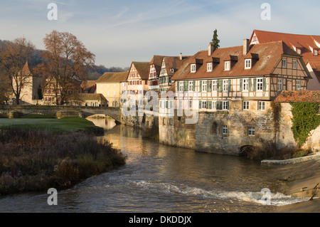 At the Kocher river in Schwäbisch Hall, Germany Stock Photo