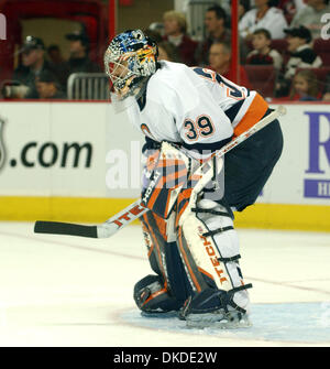 Dec 22, 2006; Raleigh, NC, USA; NHL Ice Hockey: New York Islanders Goalie # 39 RICK DIPIETRO guards the goal as the Carolina Hurricanes beat the New York Islanders 5-1 as they played the RBC Center located in Raleigh.  Mandatory Credit: Photo by Jason Moore/ZUMA Press. (©) Copyright 2006 by Jason Moore Stock Photo