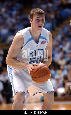 Jan 31, 2007 - Chapel Hill, NC, USA - NCAA College Basketball Carolina Tarheels (50) TYLER HANSBROUGH as the Carolina Tarheels beat the Miami Hurricanes 105-64 as they played at the Dean Smith Center located on the campus of The Univeristy of North Carolina of Chapel Hill. Stock Photo