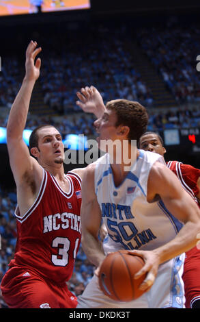 Feb 21, 2007 - Chapel Hill, NC, USA - NCAA College Basketball Carolina Tarheels TYLER HANSBROUGH as the Carolina Tarheels beat the North Carolina State Wolfpack with a final score of 83-64 as they played in the Dean Smith Center located on the campus of The University of North Carolina. (Credit Image: © Jason Moore/ZUMA Press) Stock Photo