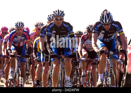 Feb 19, 2007 - Sacramento, CA, USA - Team Discovery's IVAN BASSO, center, and JASON MCCARTNEY, right, lead The Amgen Tour of California peloton away from the Pacific coast on Coleman Valley Road in route to Santa Rosa Monday, February 19, 2007. World-class riders from around the globe converged on the Golden State for the eight day race form San Francisco to Long Beach. (Credit Ima Stock Photo