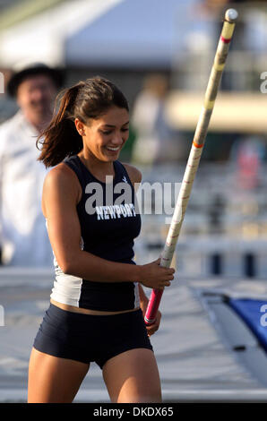 May 30, 2007; Cerritos, CA, USA; California High Schooler Allison Stokke, 18, has become a victim of unwanted attention after a photo was posted on a sports blog. Additionally , a three-minute video of Stokke standing against a wall and analyzing her performance at a track meet had been posted on YouTube and viewed 150,000 times. The wave of attention has steamrolled Stokke and her Stock Photo