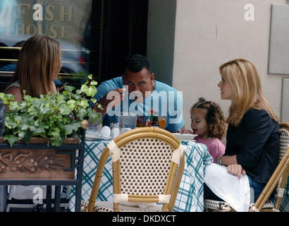 Jun 06, 2007 - Chicago, IL, USA - An unidentified friend (L) with ALEX RODRIGUEZ and his wife CYNTHIA have lunch at Hugo's Frog Bar  while out in Chicago. Alex Rodriguez spent the afternoon having lunch and coffee with his family as rumors of an alleged affair with a blond stripper splashed across the headlines last week.  (Credit Image: © Bryan Smith/ZUMA Press) RESTRICTIONS: New 