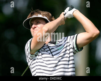 Jun 08, 2007 - Havre de Grace, Maryland, USA - MICHELE REDMAN tees off on hole 3 at the McDonalds LPGA Championship on Thursday. Redman finished round one 2 above par, currently tied for 65th position.  (Credit Image: © James Berglie/ZUMA Press) Stock Photo
