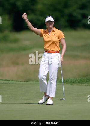 Jun 08, 2007 - Havre de Grace, Maryland, USA -  ANNIKA SORENSTAM saves par on hole 4 at round one of the McDonalds LPGA Championship on thursday. Sorenstam finished the day at 2 under par, which is tied for 13th. (Credit Image: © James Berglie/ZUMA Press) Stock Photo