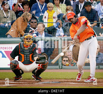 July 9th, 2007 - San Francisco, CA, USA - The Angles Vladimir Guerrero won the Home Run Derby contest at AT&T Park on Monday July 9, 2007 in San Francisco, California.  (Credit Image: © Sean Connelley/The Oakland Tribune/ZUMA Press) Stock Photo