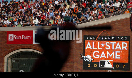 July 9th, 2007 - San Francisco, CA, USA - Toronto Blue Jays Alex Rios competes in the All-Star Home Run Derby at AT&T Park in San Francisco on July 9, 2007. (Credit Image: © Sean Connelley/The Oakland Tribune/ZUMA Press) Stock Photo