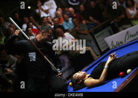 Aug 19, 2007 - New York City, NY, USA - The World's greatest fancy shot maker SEMIH SAYGINER who also was the player of the year in 2004 has won 3rd place at the 2007 Sang Lee International Open 3-cushion billiards tournament. Billard fans call him Grandmaster. (Credit Image: © Mehmet Demirci/ZUMA Press) Stock Photo