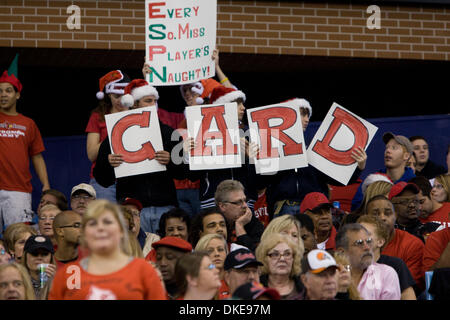 Mar. 5, 2007 - St Petersburg, FL, USA - December 21, St Petersburg Fl: Louisville fans celebrate at the St. Petersburg Bowl. Louisville would win the 2010 St Petersburg Bowl, 31-28. Copyright Andrew Patron/Zuma Press. (Credit Image: © Andrew Patron/ZUMAPRESS.com) Stock Photo