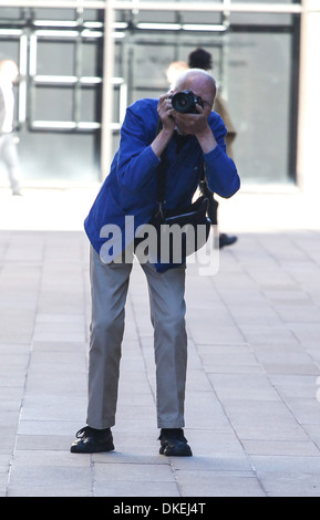 New York Times Photographer Bill Cunningham out and about during Fashion week Featuring: New York Times Photographer Bill Stock Photo