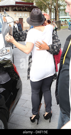 Pink aka Alecia Moore leaving the Capital Radio studios London, England - 12.09.12 Stock Photo