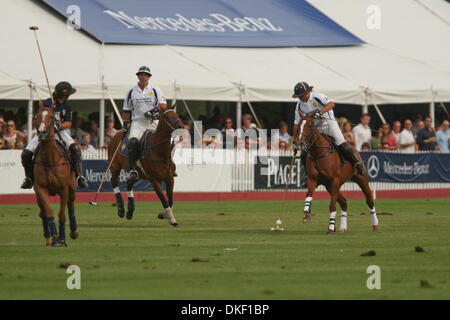 08 August:  No2 Naco Taverna of Heathcote with the ball. Great Oaks defeated Heathcote 16-5 in week 4  of the Mercedes Benz Polo Challenge at the Bridgehampton Polo Club, Water Mill, New York  (Credit Image: © Southcreek Global/ZUMApress.com) Stock Photo