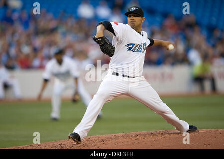 18 August 200: Toronto Blue Jays starting pitcher Ricky Romero #24 in action at the Rogers Centre in Toronto during an MLB game between the Boston Red Sox and the Toronto Blue Jays..The Red Sox won 10-9..*****FOR EDITORIAL USE ONLY* (Credit Image: © Southcreek Global/ZUMApress.com) Stock Photo