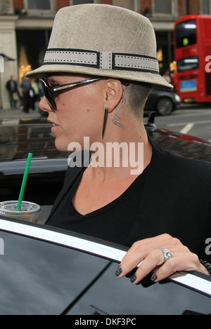 Pink aka Alecia Moore leaving at her hotel London, England - 12.09.12 Stock Photo