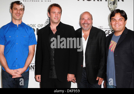 Matt Stone Trey Parker and show writing team 'The Book of Mormon' Opening night held at Pantages Theatre - Arrivals Hollywood Stock Photo