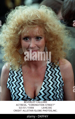 BEVERLEY CALLARD.ACTRESS, ''CORONATION STREET''.02/01/1998.L84E28C.CREDIT ALLSTAR/ Stock Photo