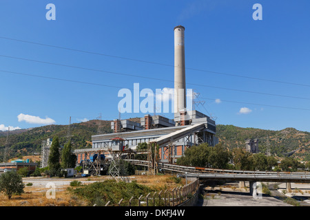 Coal-fired power plant in Ören, Gulf of Gökova, Muğla Province, Aegean, Turkey Stock Photo