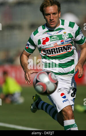 Jun 28, 2009 - Kansas City, Kansas, USA - Vicente Vuoso #30 focuses on the ball during the Santos Laguna vs Kansas City Wizards soccer match in the SuperLiga 2009 tournament play. Santos Laguna defeated the Kansas City Wizards 3-1 at CommunityAmerica Ballpark. (Credit Image: © Tyson Hofsommer/Southcreek Global/ZUMA Press) Stock Photo