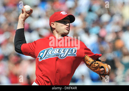 Jul 01, 2009 - Toronto, Ontario, Canada - MLB Baseball - Toronto Blue Jays relief pitcher JASON FRASOR (54) in action during the MLB game played between the Toronto Blue Jays and the Tampa Bay Rays  at the Rogers Centre in Toronto, ON.  The Blue Jays would go on to defeat the Rays 5-0.  (Credit Image: © Adrian Gauthier/Southcreek Global/ZUMA Press) Stock Photo