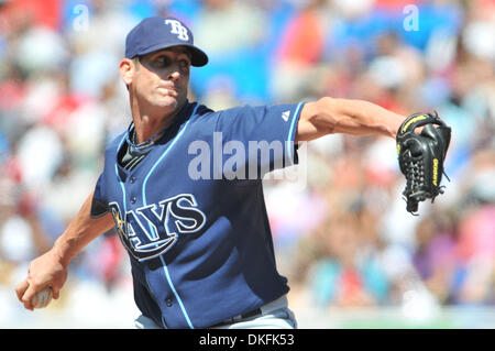 Jul 01, 2009 - Toronto, Ontario, Canada - MLB Baseball - Tampa Bay Rays relief pitcher GRANT BALFOUR (50) in action during the MLB game played between the Toronto Blue Jays and the Tampa Bay Rays  at the Rogers Centre in Toronto, ON.  The Blue Jays would go on to defeat the Rays 5-0.  (Credit Image: © Adrian Gauthier/Southcreek Global/ZUMA Press) Stock Photo