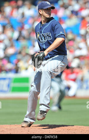 Jul 01, 2009 - Toronto, Ontario, Canada - MLB Baseball - Tampa Bay Rays starting pitcher JAMES SHIELDS (33) in action during the MLB game played between the Toronto Blue Jays and the Tampa Bay Rays  at the Rogers Centre in Toronto, ON.  The Blue Jays would go on to defeat the Rays 5-0. (Credit Image: © Adrian Gauthier/Southcreek Global/ZUMA Press) Stock Photo