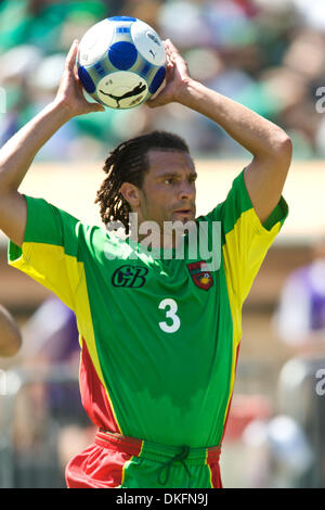 Jul 05, 2009 - Oakland, California, USA - Guadeloupe defender MICKAEL TACALFRED takes a throw in CONCACAF Gold Cup Group C action at Oakland-Alameda County Coliseum. (Credit Image: © Matt Cohen/Southcreek Global/ZUMA Press) Stock Photo