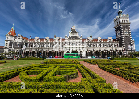 Dunedin Railway Station in Dunedin, Otago, South Island, New Zealand, Pacific Stock Photo